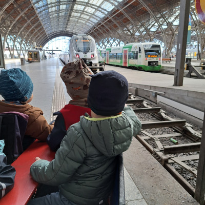 Ausflug zum Leipziger Hauptbahnhof.